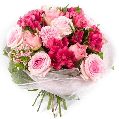 Bukiet różowych kwiatów