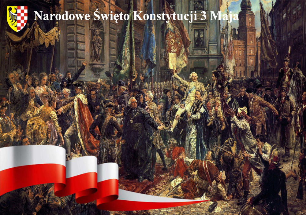 Grafika: Narodowe Święto  Konstytucji 3 Maja