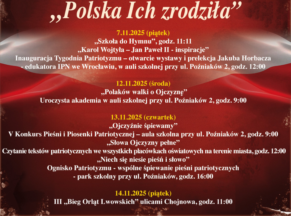 Plakat: Tydzień patriotyzmu