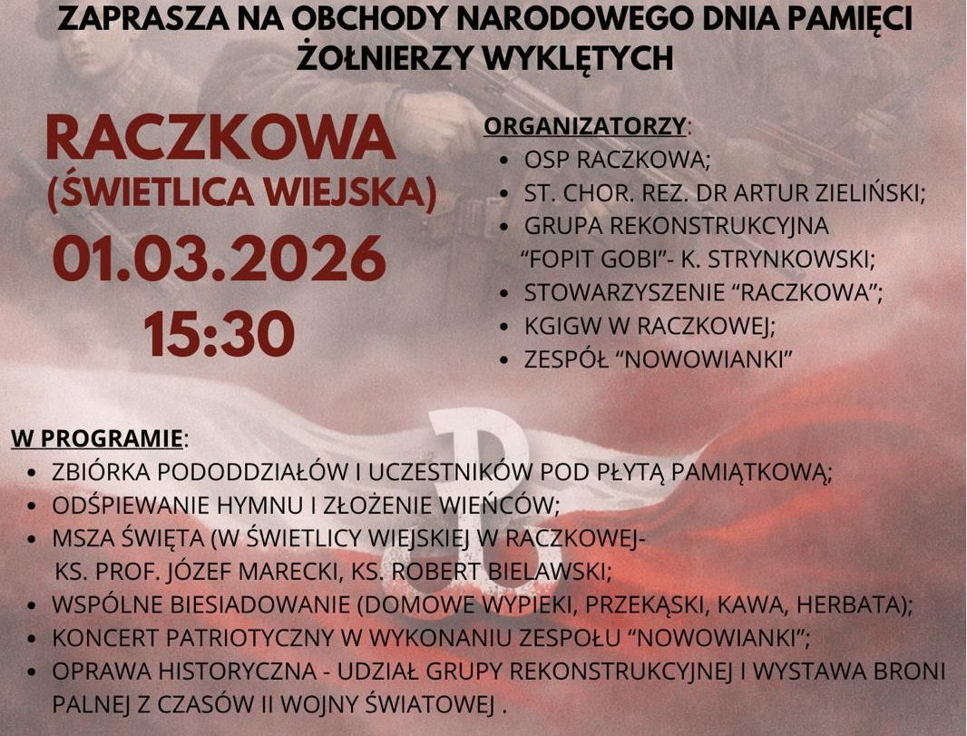 Plakat: obchod w Raczkowej