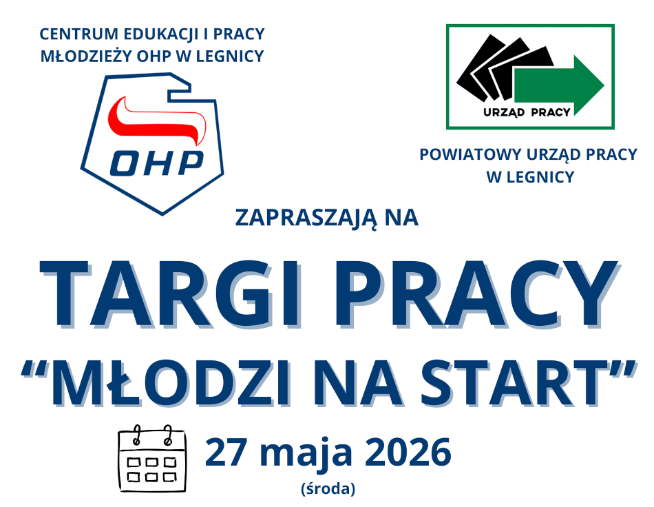 Plakat z zaproszeniem na targi pracy dla młodych